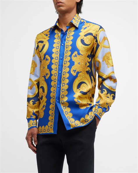 buy mens versace silk shirts|authentic Versace shirt.